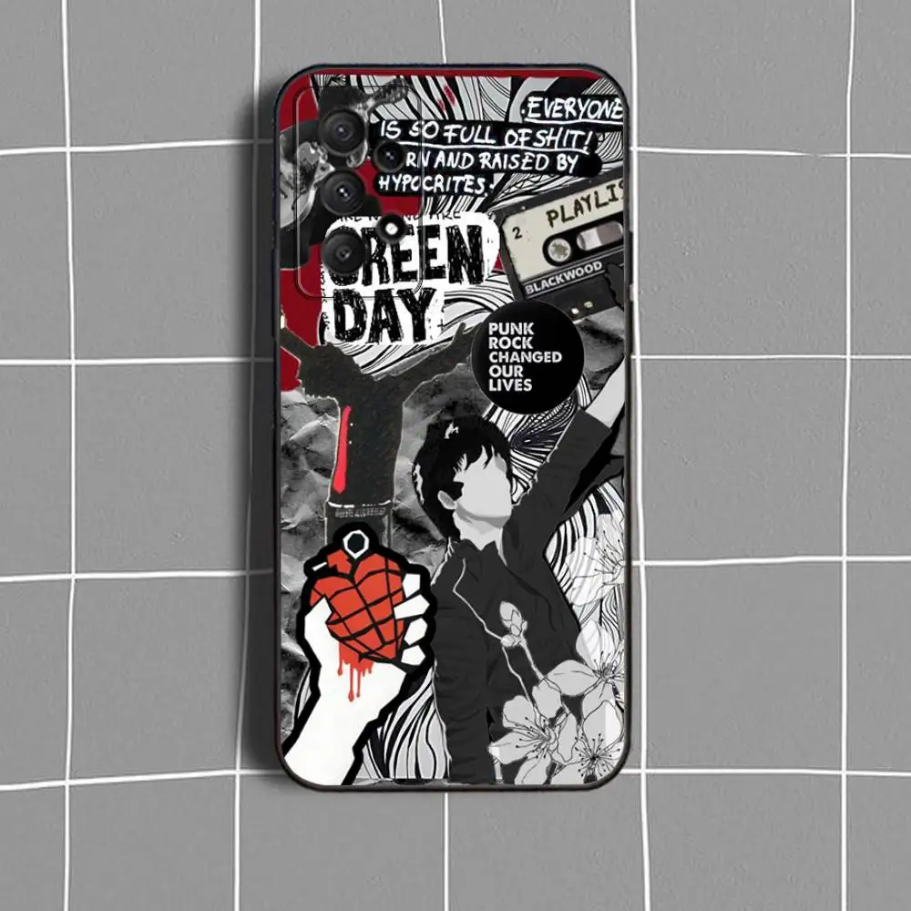 حافظة هاتف G-Green Day B-Band-ES لهاتف سامسونج جالاكسي A73,31,32,72,41,53,52,71,22,5G,Note,J7,8,9 غطاء أسود ناعم