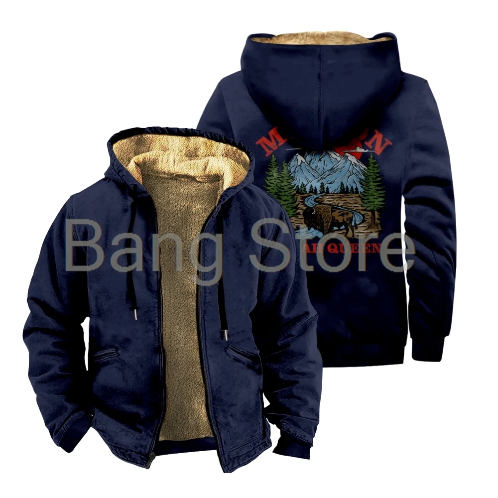 يوسييا كوين جبل. سترة Zion بسحاب للنساء والرجال بأكمام طويلة وسميكة للشتاء معطف ملابس الشارع #4