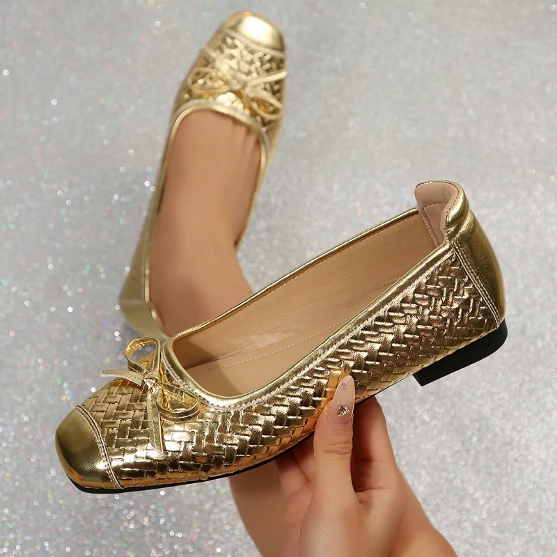 Bow Flat Single Shoes Shallow Mouth New Soft Sole Women's Shoes