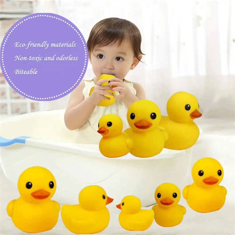 Patos de borracha amarela para crianças pré-escolares, Duckies Squeaky Flutuantes, Brinquedos para Banheira, Presente para Baby Shower, Bebês e Crianças, 5 PCs, 10 PCs, 20 PCs, 30 PCs, 50PCs