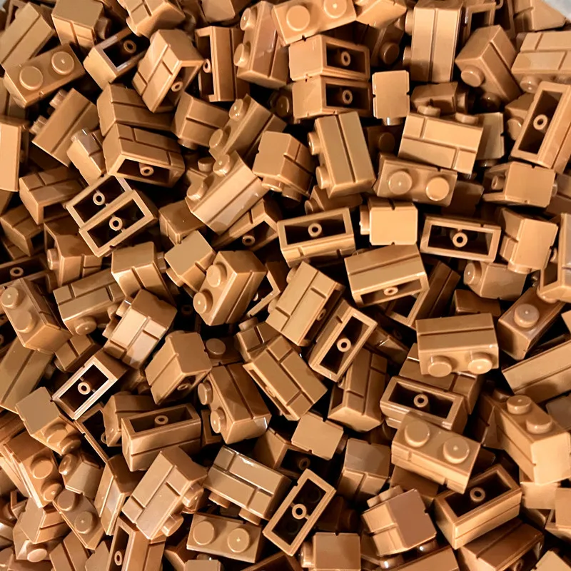 400 Stück DIY Bausteine Wandfiguren Ziegel 1x2 Punkte pädagogisches kreatives Spielzeug für Kinder Größe kompatibel mit 98283