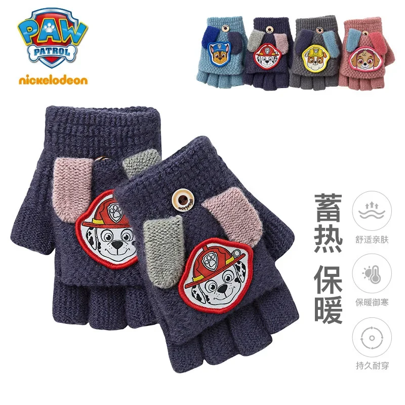 Genuine Paw Patrol Gloves For Girl Boy Autumn Winter Glove Skye Everest Chase Non Slip Breathable Mitten Christmas Gift