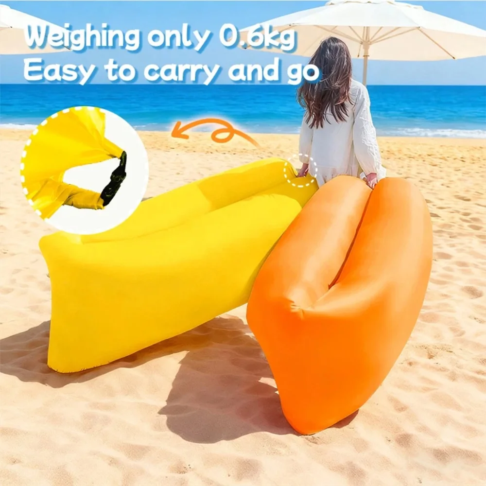 Portable Air Sofa Waterproof Fast Inflatable Lounger for Beach Camping Picnic Lightweight Durable Lazy Couch with Carry Bag image 4