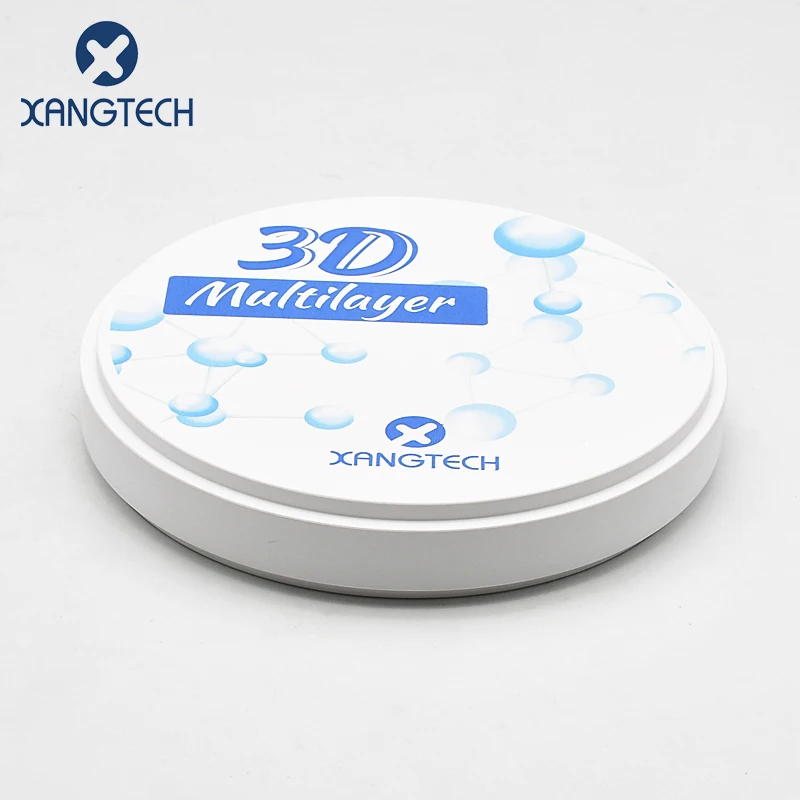 Xangtech 3D บล็อกเซอร์โคเนียมหลายชั้นวัสดุห้องทันตกรรม42%-47% A1 A2สี A3 98มม.