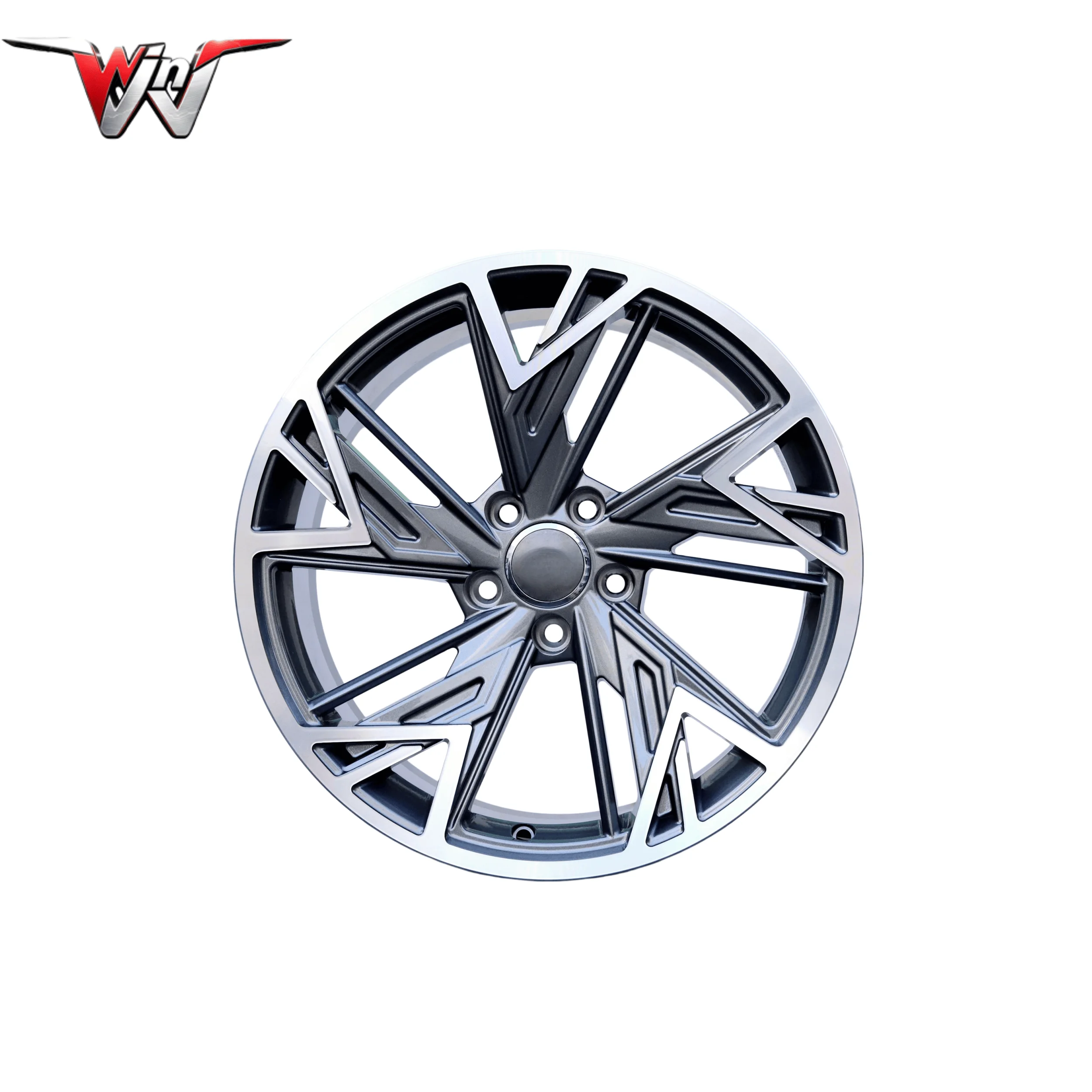 Flow Forming Five Spoke Polished Aluminum Alloy Wheel Hub Custom PCD ET Precision Machining Auto Rim