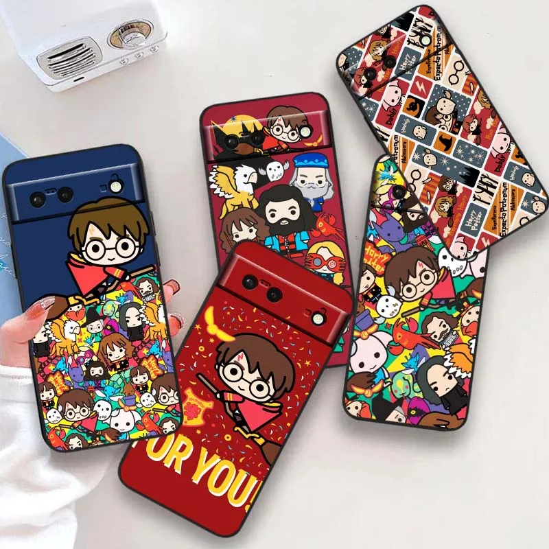 

W-Wands H-Harries Cool Cover For Google Pixel 10 9a 9 8A 8 7 7A 6 6A Pro XL 2024 5G Black Soft TPU Silicone