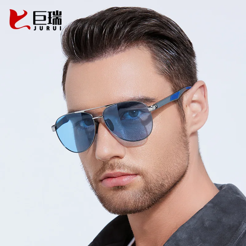 Fashion Retro Double Beam Aviator Sunglasses New Men's Polarized Sun Glasses Cycling and Driving Sunglasses Sunglasses Wholesale