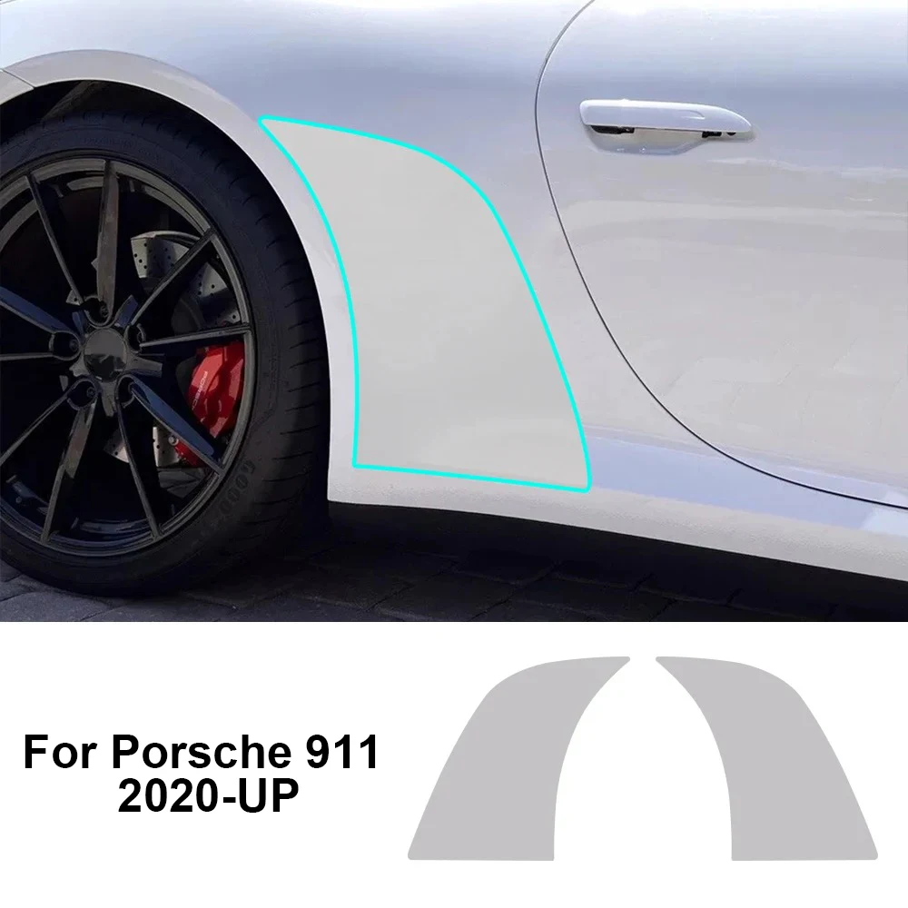 

For Porsche 911 2020-2025 Car Rear Door Protective Film Corner Scratch-Resistant Film Protective TPU Film Invisible Car Clothing