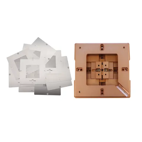 Aluminium Alloy BGA Reballing Kit 90*90mm Solder Station Magnetism Lock with Hand Shank 10/PCS 90mm BGA Universal Stencils