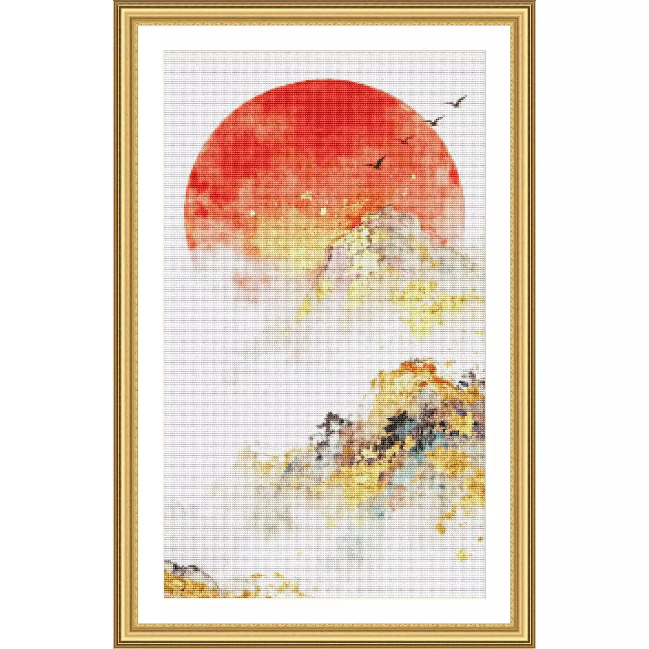 

ZZ7980-Sun 18CT 14CT 16CT 11CT Print Canvas Cross Stitch DIY Set Kit Needlework Embroidery 77 Colors