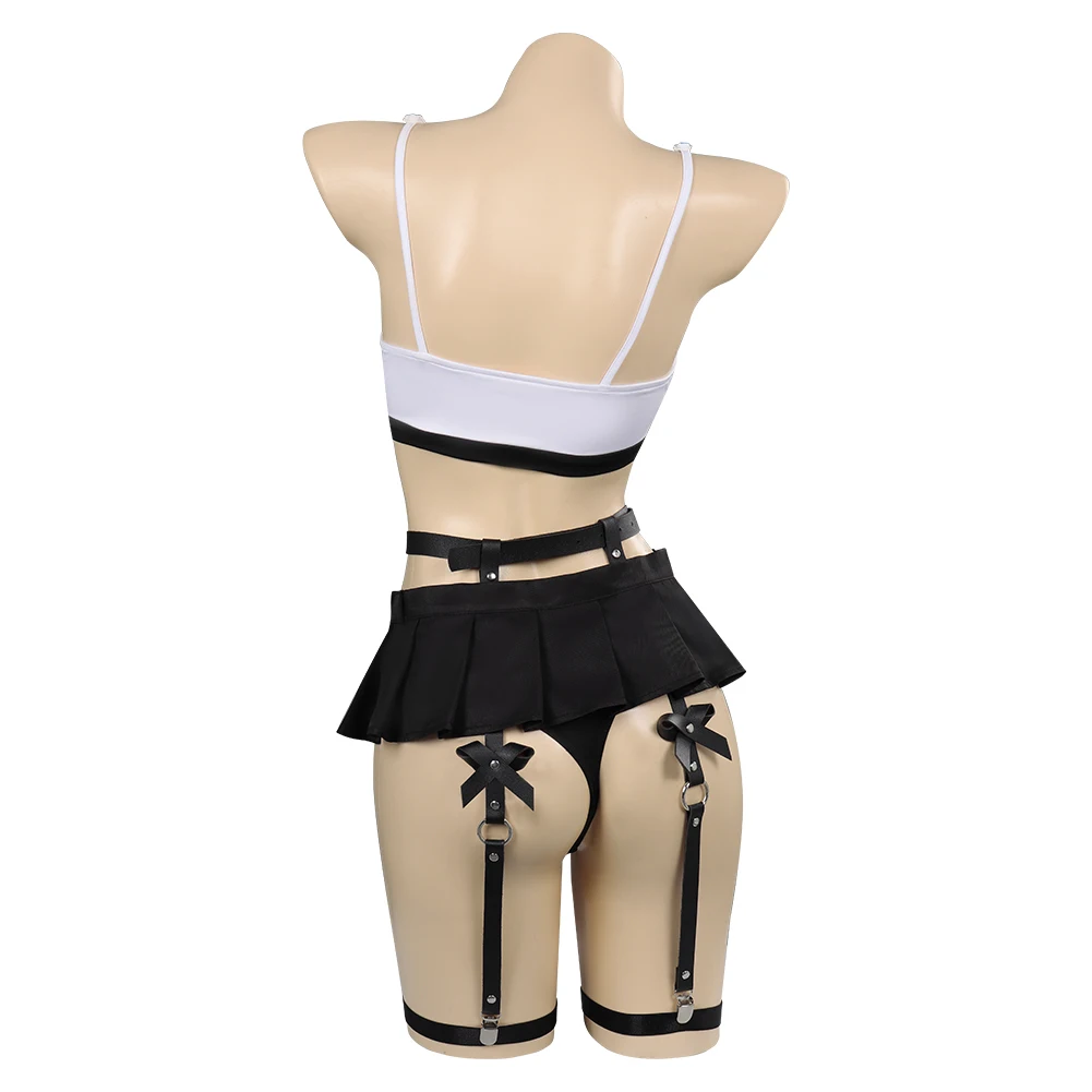 Final Final Fantasy Tifa Lockhart ชุดชั้นในชุดคอสเพลย์ผู้หญิงกระโปรงขากางเกงชุดจั๊มสูทเซ็กซี่ผู้หญิงหญิงสาวเล่นบทบาท