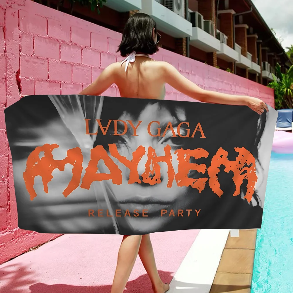 

Singer L-Lady G-Gaga Microfiber Beach Towel Absorbent Quick Dry Soft Yoga Swimming Resort Mountain Climbing Towel