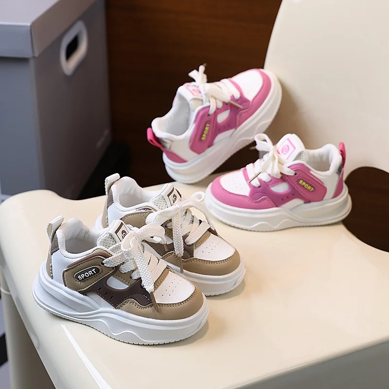 

Fashion Versatile Girls Shoes 2025 Spring New Kids Sneakers Soft Soled Boys Shoe Anti Slip Girls' Casual Shoes Кроссовки Детские