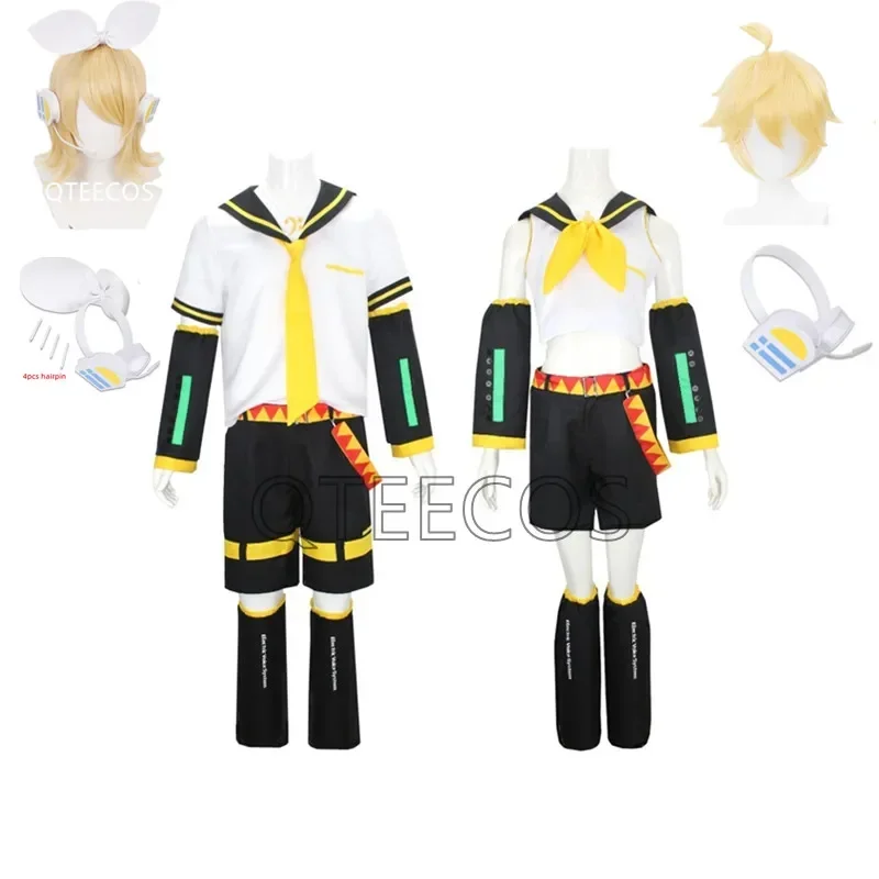 Rin Len Cosplay Costumes Ensembles de perruques, Y-Shorts, Anime Halloween Outfit, Accessoires pour femmes et hommes, SN66, EverthesW & C @