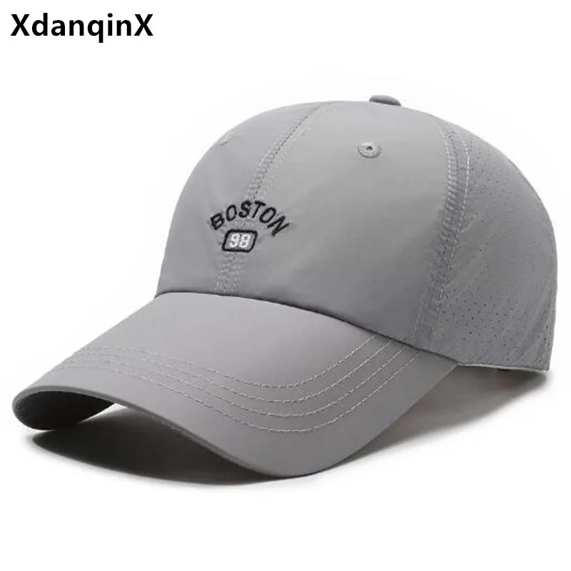 2024 New Summer Mesh Breathable Baseball Caps For Men Golf Cap Camping Fishing Cap Long Brim Sunscreen Travel Hat Women's Hats