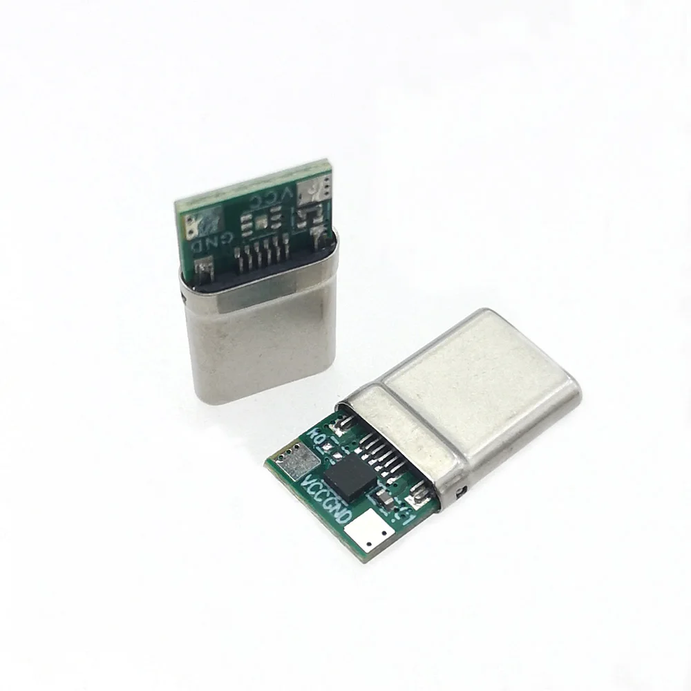 Enchufe de soldadura USB 3,1 tipo C de 6 pines, conector macho para bricolaje, placa de PC, PD100W, 60W, 40W, 5A, Cable de carga de alta potencia