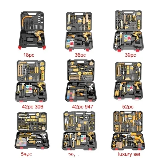 Electrical 174pcs Hardware Power Combo Kit Cordless Drill Machine Set with Other Hand Wrench Pruning Tool Box Set Tools Kit