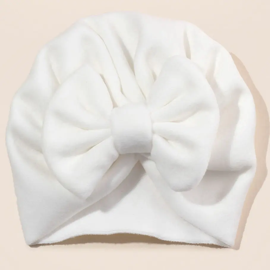 2pcs Baby Winter Bow Beanies Caps Bow Hat Girl Turban Head Wraps for Kids Girl beanies H133