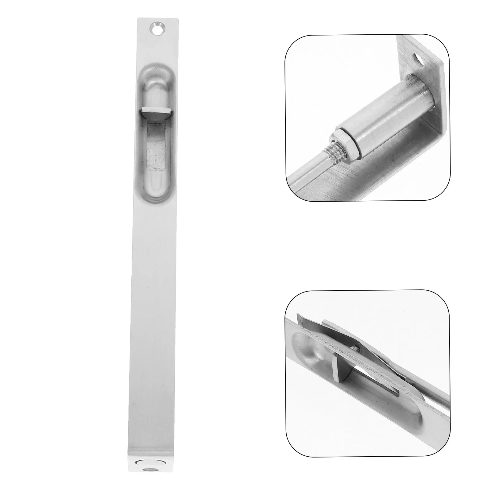 

304 Stainless Steel Flush Bolt Latch for Double Doors French Doors Security Concealed Slide Bolt Lock Residential Commercial