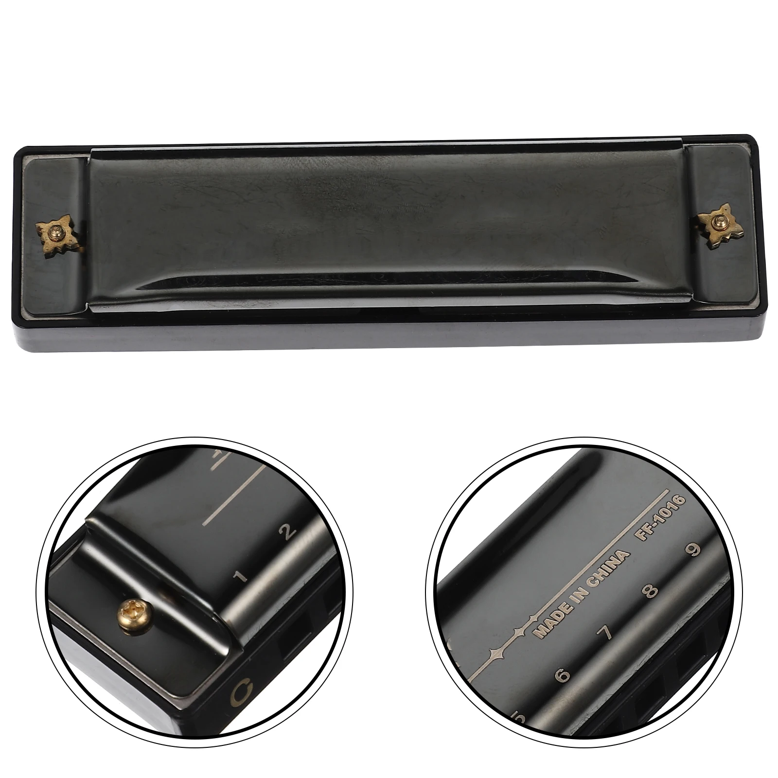 

10 -holes Harmonica Ten Practice for Adults Beginner Portable Music Instrument Child Black Musical