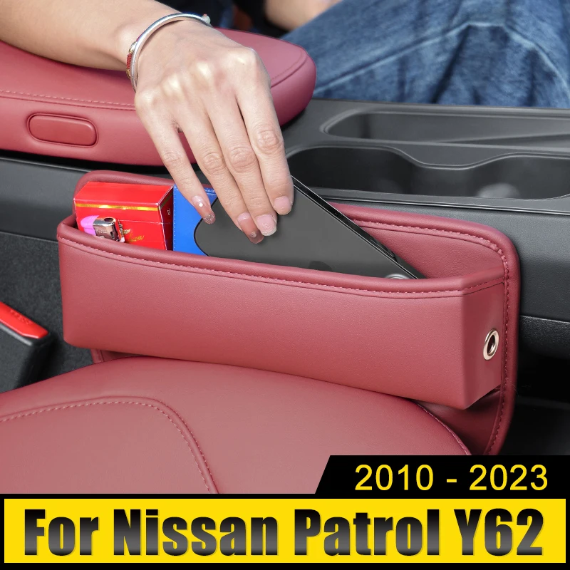 For Nissan Patrol Y62 2010 2011 2012 2013 2014 2015 2016 2017 2018 2019 2020 2021 2022 2023 Car Seat Crevice Slot Storage Bag