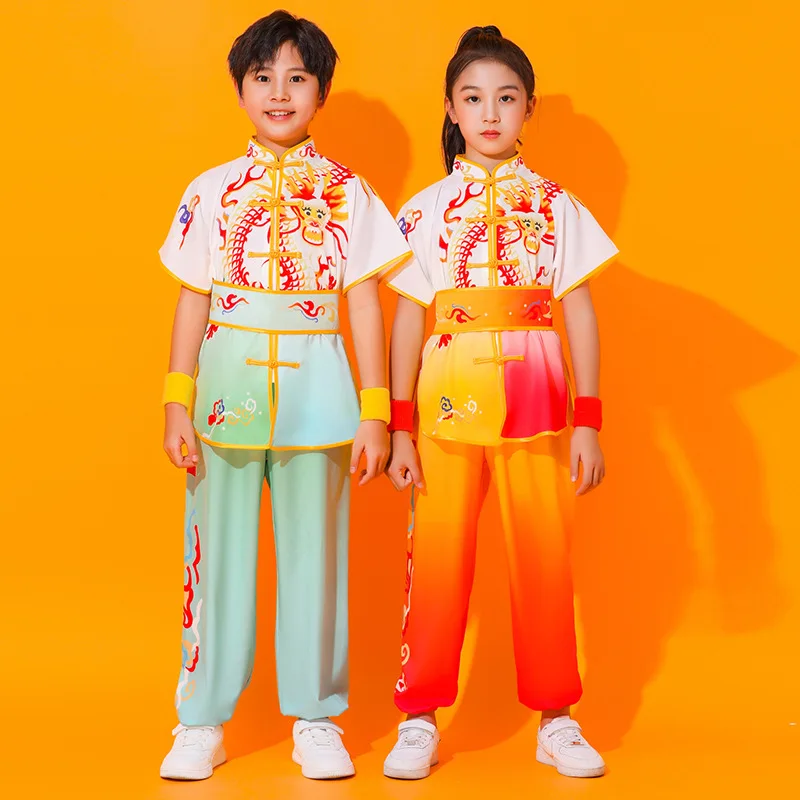 New children's martial arts clothes Kung fu boys and girls children training martial arts performance of clothing