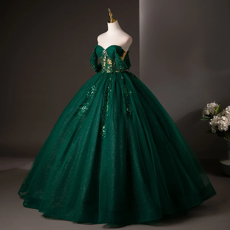 

Зеленое вечернее платье Sonhar Vestidos 15 Quinceanera, бальное платье, торжественное платье для выпускного вечера, платье для 15-летнего ребенка, новинка 2025 года