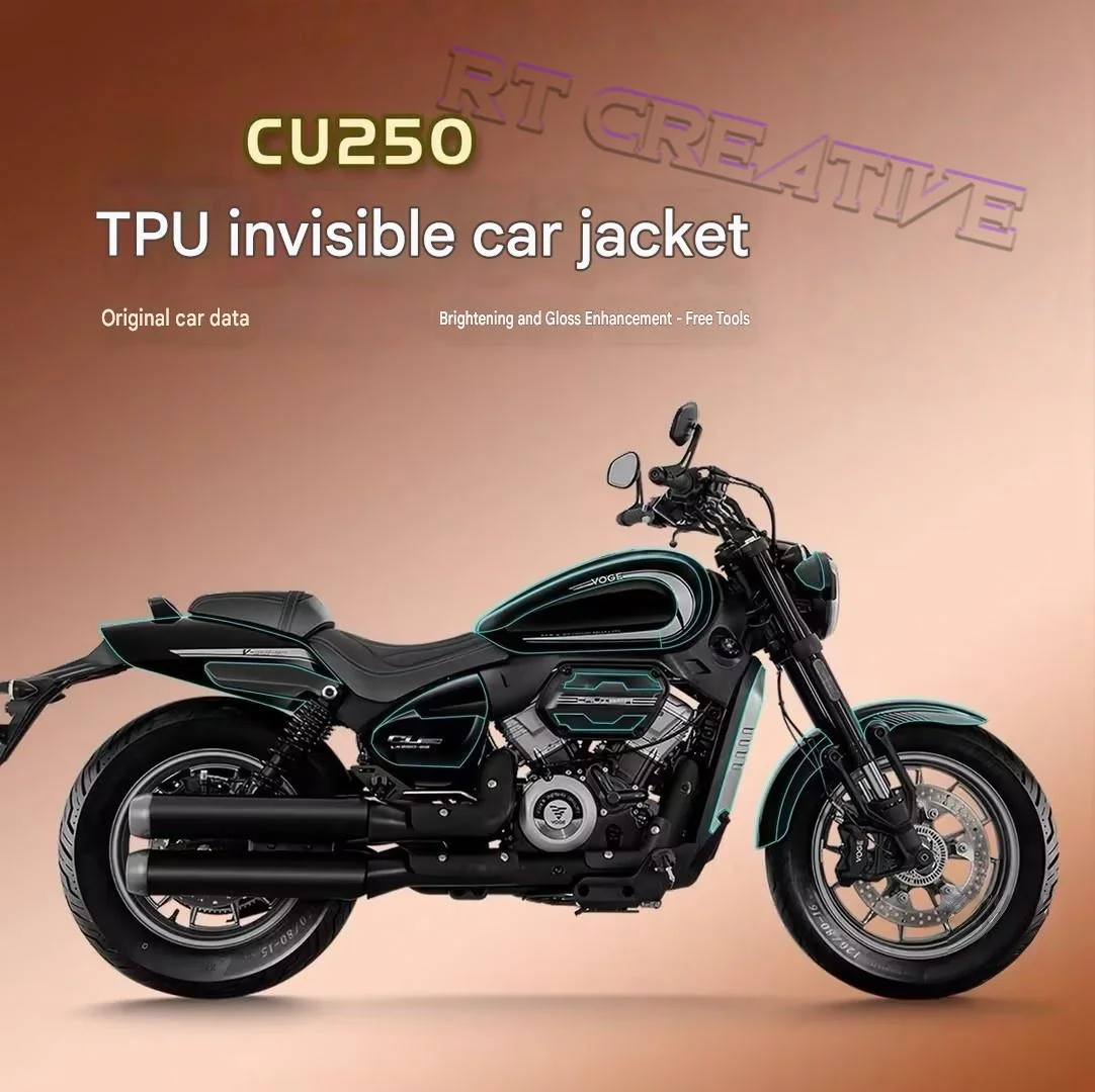 Clear TPU Invisible Paint Protection Wrap Waterproof Tank Surface Guard Film For VOGE CU250 Motorcycle