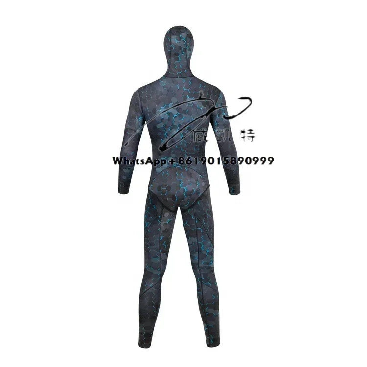 DIVESTAR New Design Customized 3/5 Mm Neoprene Camo Pretty Heat Retention Titanium Coating Spearfishing  Wet Suit for Hunting