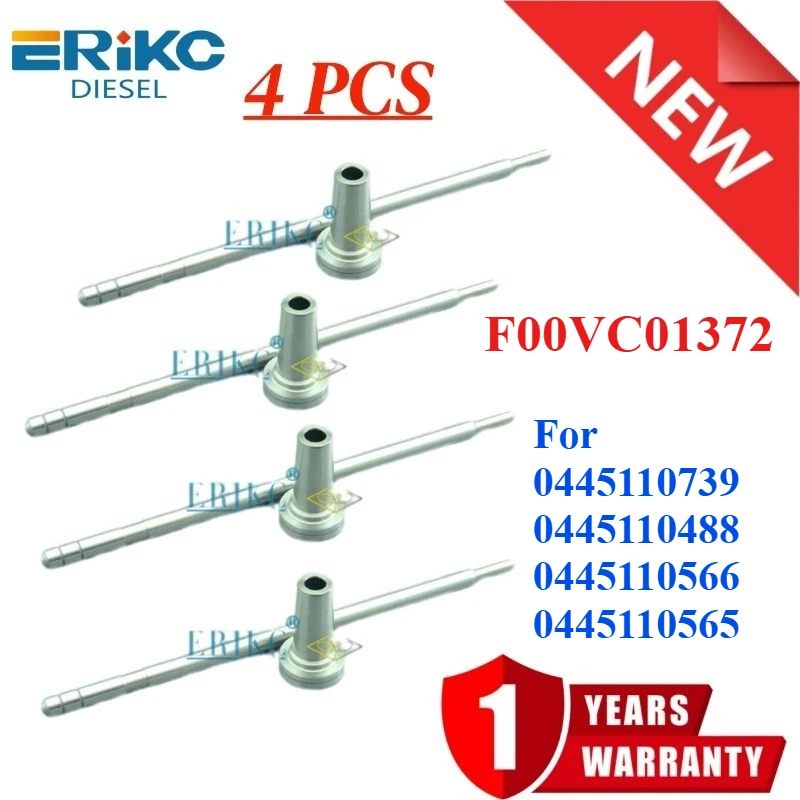 

Новый комплект клапанов управления форсунками Common Rail F 00V C01 372 F00VC01372 для 0445110739 0445110488 0445110566 0445110565