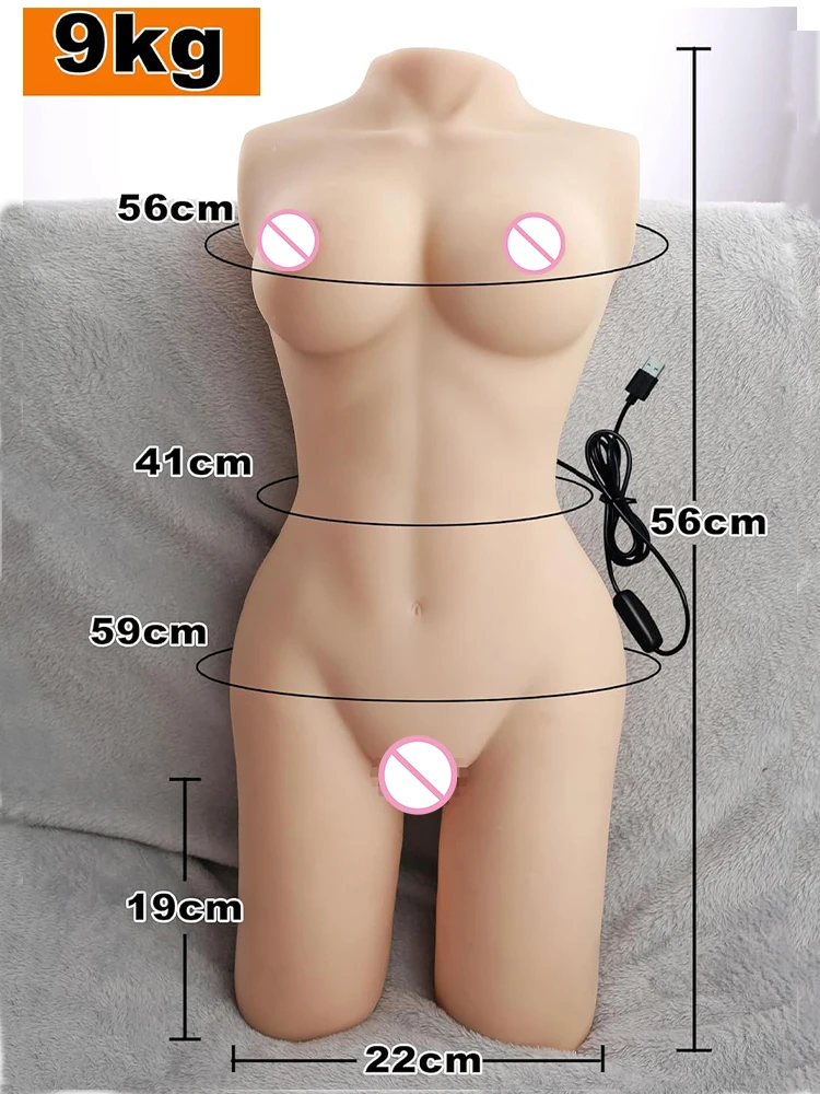 Sex Doll 9kg Big Breast Realistic Masturbator SexToys for Men Artificial Pocket Automatic Contraction of Vagina Anus