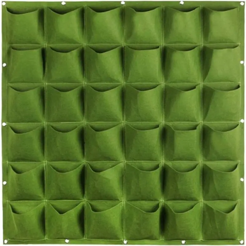 A33R-Wall Hanging Pockets Planting Bags Flower Pot Waterproof Grow Bag Garden Planter Vertical Suculentas Plant Pot Decor