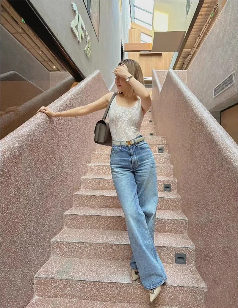 Body de encaje de doble capa sin mangas para mujer con detalle de espalda baja