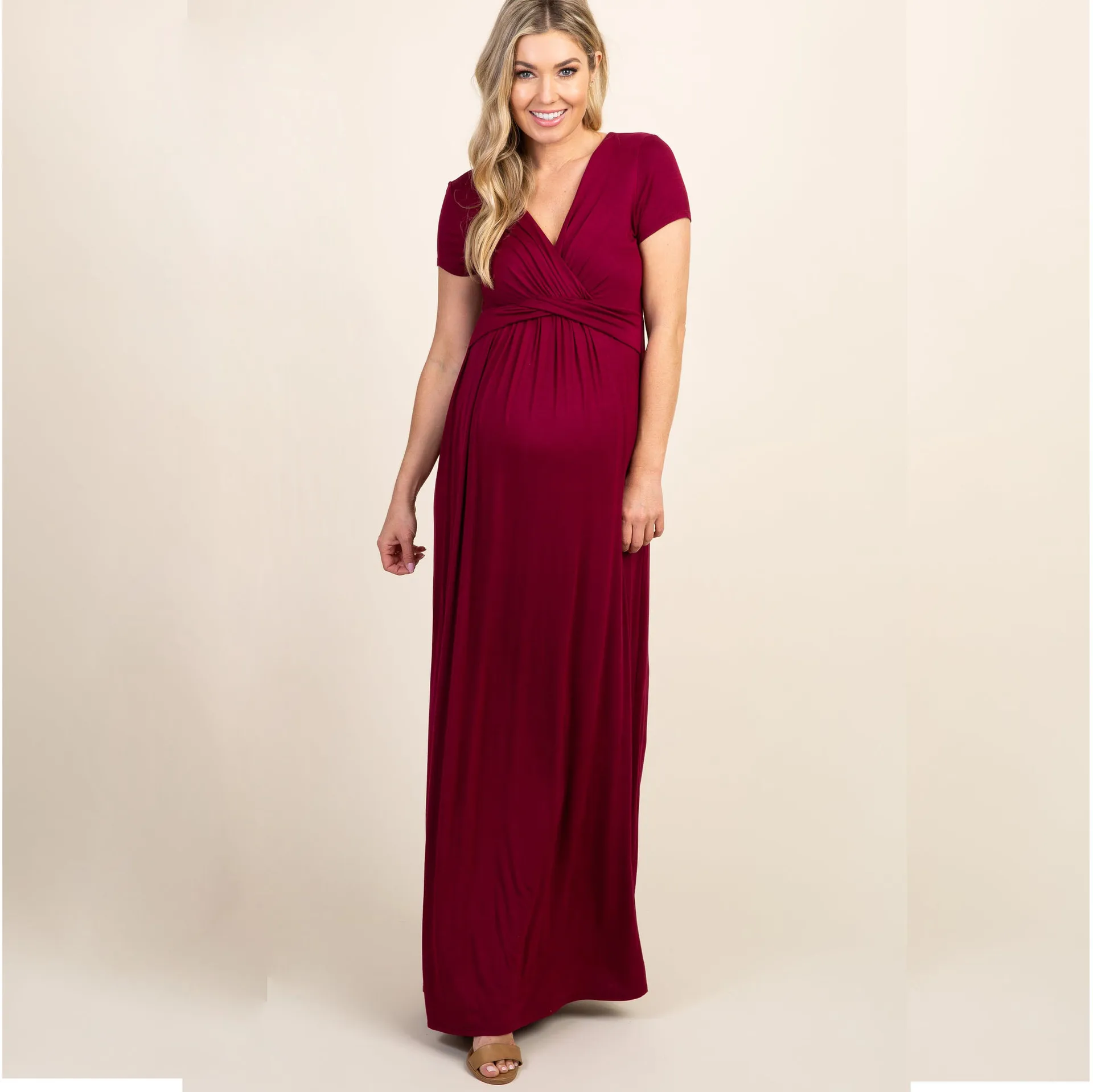 

2023 Long Mercerized Cotton Women's Sexy Party Loose-fit Sleeveless Pregnant Women's Dress Clothes