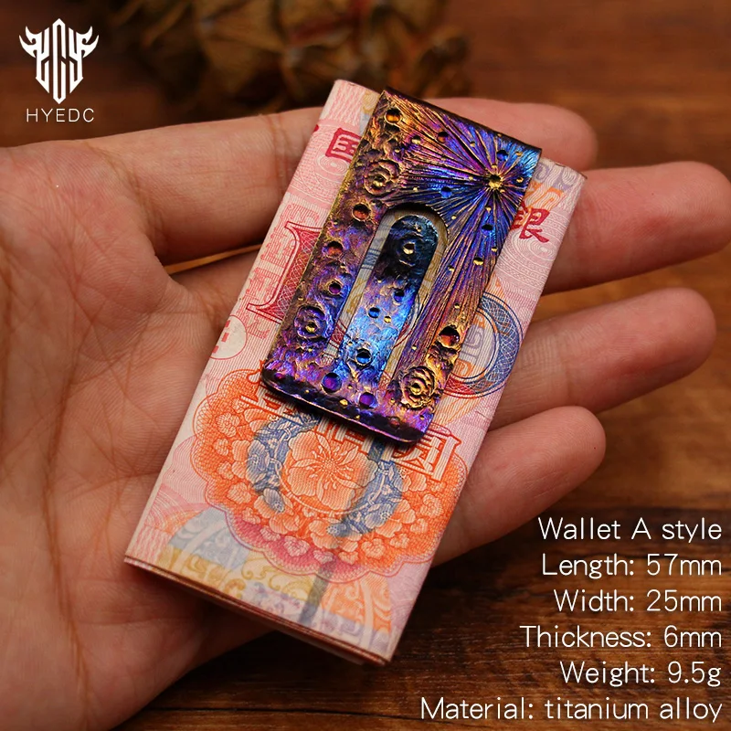 Imagem -02 - Handmade Starry Sky Banknote Clip Edição Limitada Liga de Titânio Metal Mini Cartão de Crédito Portátil Presente