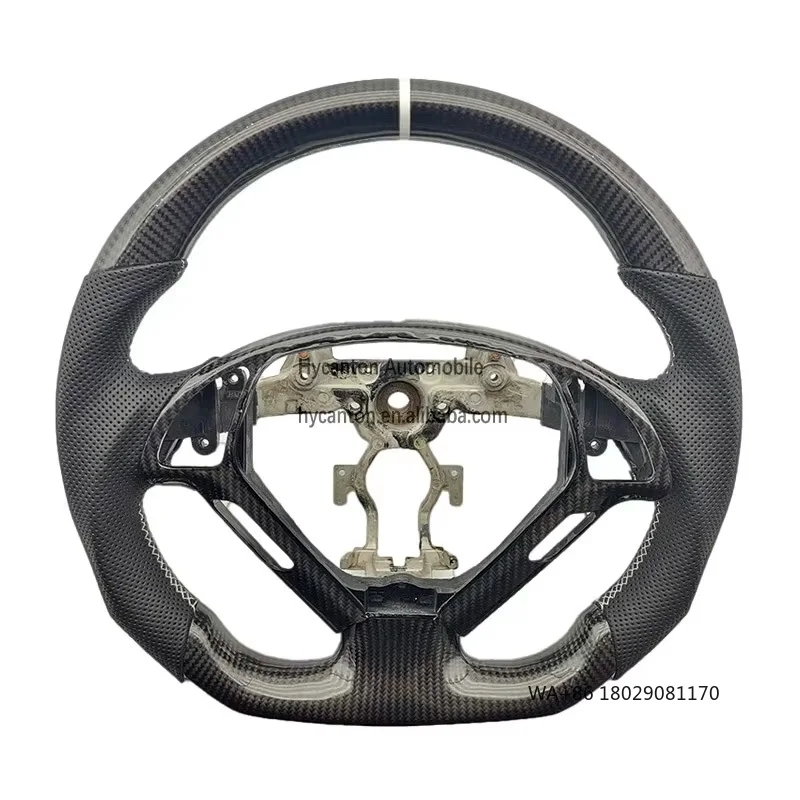 

Самый продаваемый перфорированный кожаный руль из углеродного волокна для автомобильного руля Infiniti G27 G37