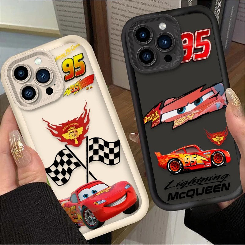 Luxury Lightning M-McQueen Phone Case for Samsung S26 S25 S24 S23 S22 S21 S20 F06 M16 Plus Ultra 4G 5G Soft Silicone TPU Cover