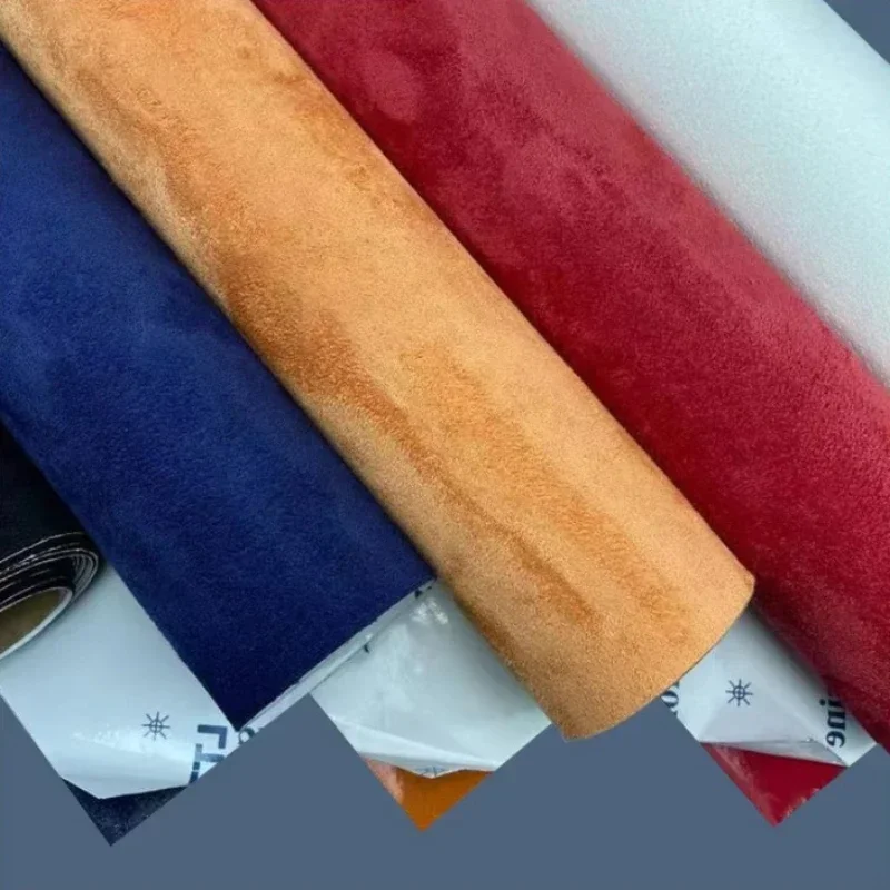 Alcantara Interior Wrap Car Suede Self-adhesive Leather Fabric Vinyl Roll Wrap Film Velvet Fabric Film Auto Decoration Fabrics