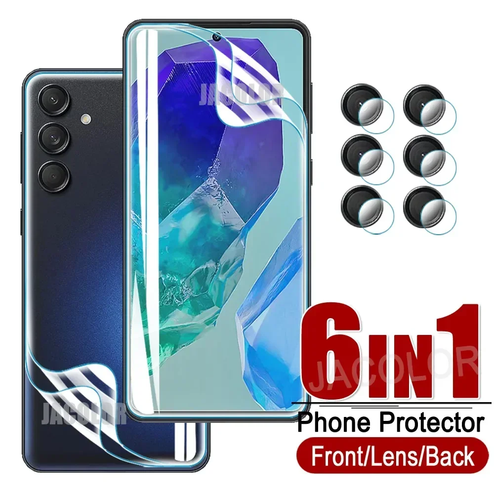 6in1 Safety Hydrogel Film For Samsung Galaxy M55 C55 F55 C M F 55 Camera Lens Gel Screen Protetor For Samsung Galaxy M55 C55 F55