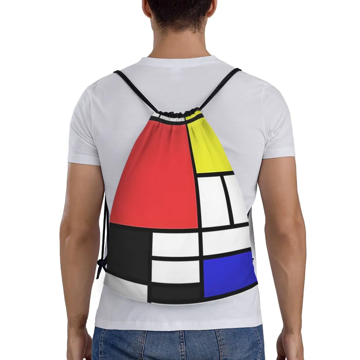

Mondrian 2, модные портативные рюкзаки на шнурке, карманная сумка для хранения, сумки для книг для мужчин и женщин, школьные