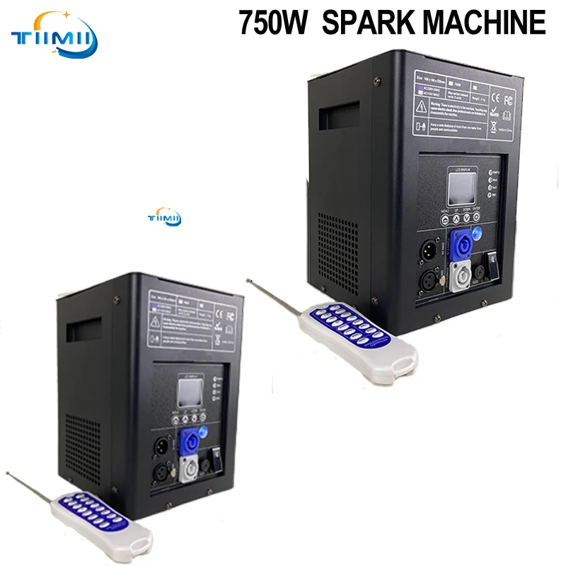 1-2Pcs/Lot 750W Ti Powder Cold Spark Machine Stage Effect Remote Control For Wedding Celebration Lighting Fountain Fireworks