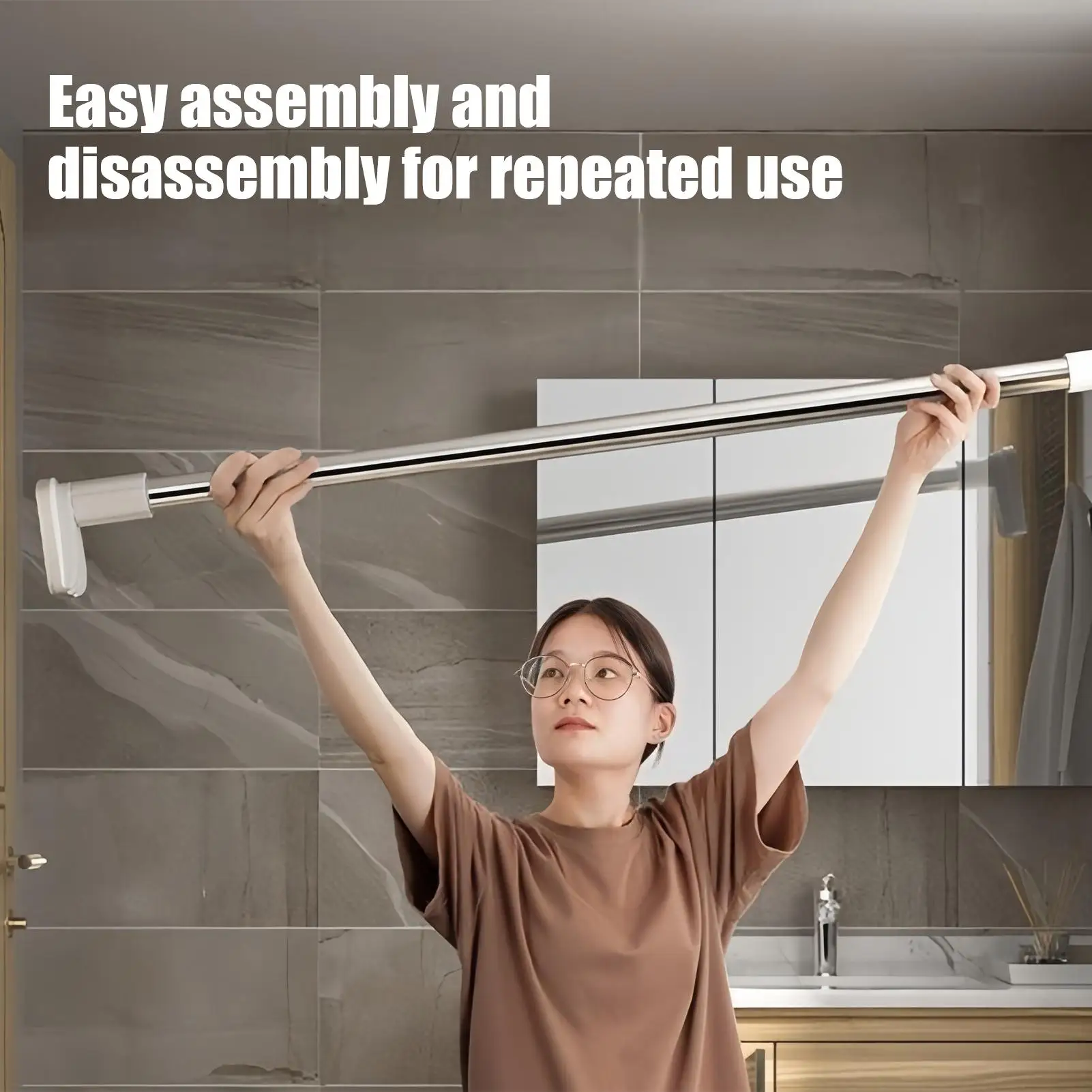 Hanger Rod Heavy-Duty Shelf Retractable Organizer Rods For Closet For Clothes For Laundry Drying Coat Wardrobe Storage Bedroom