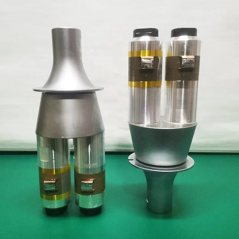 Non‑Woven Fabric Welding Spare Part, 15KHz 4200W High‑Power Double‑Head Ultrasonic Welding Transducer Converter Unit