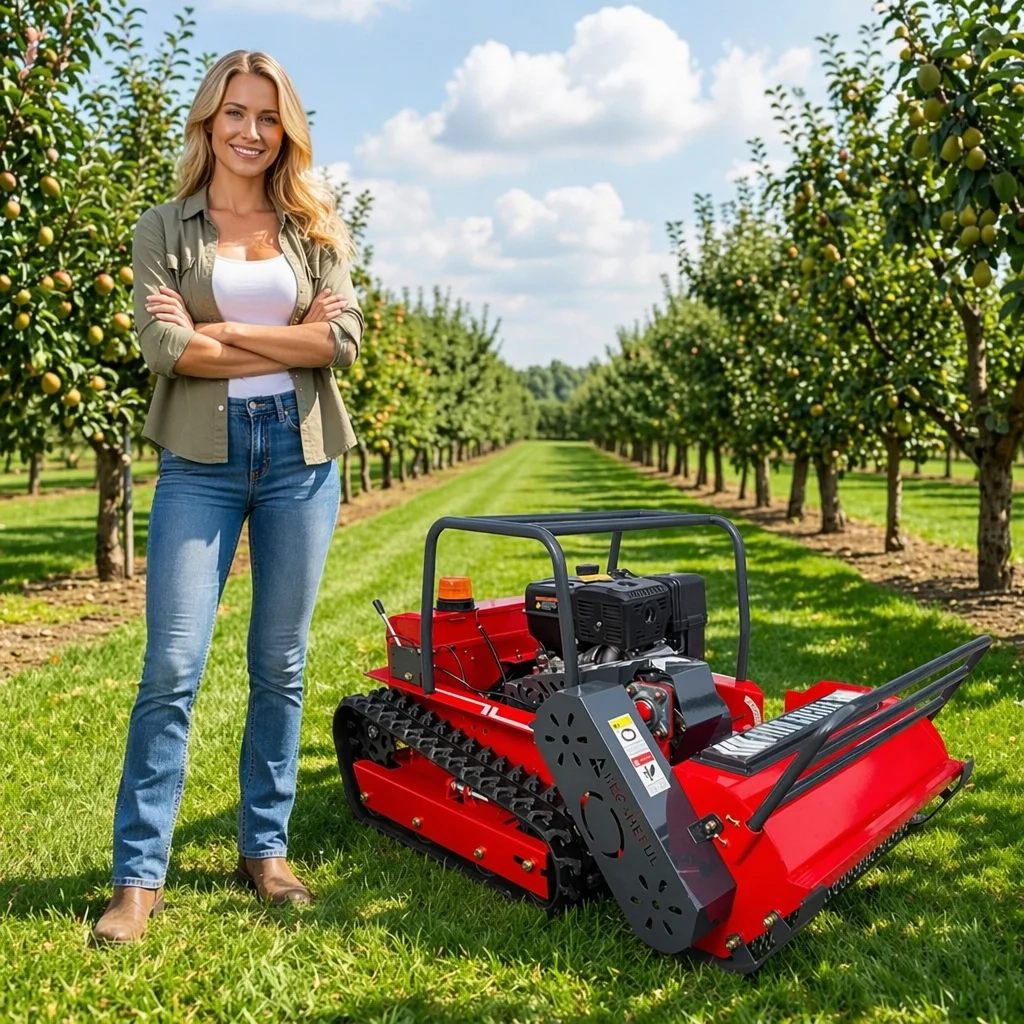 Remote Control Lawn Mower Smart Track Outdoor Green Maintenance Robot Remote Farmland Brush Cutting Unit Hillside Grass Trimmer