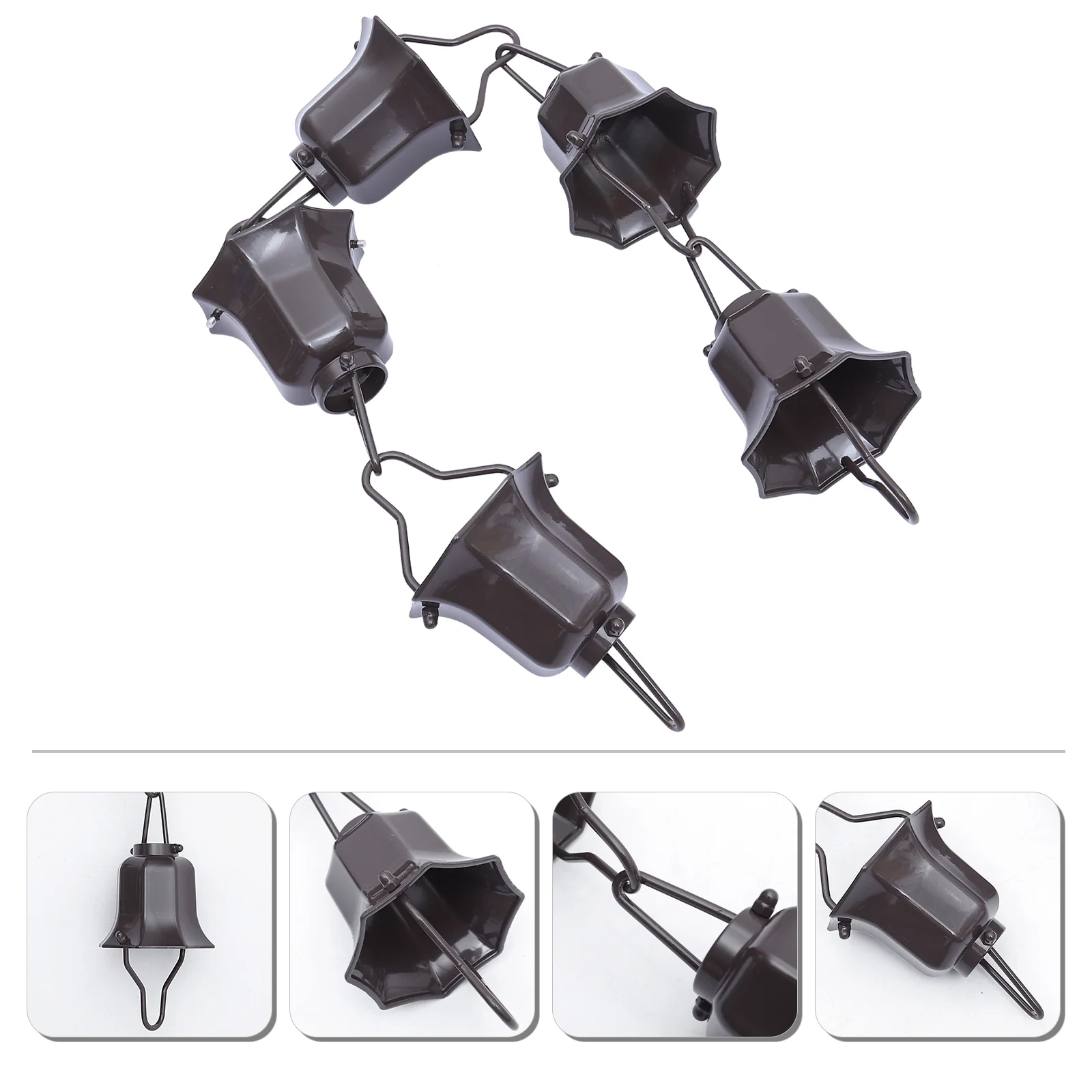 

1m Metal Rain Chain Rain Catcher For Gutter Roof Outdoor Decoration Metal Drainage Rain Chain Downspout Tool Garden Rain