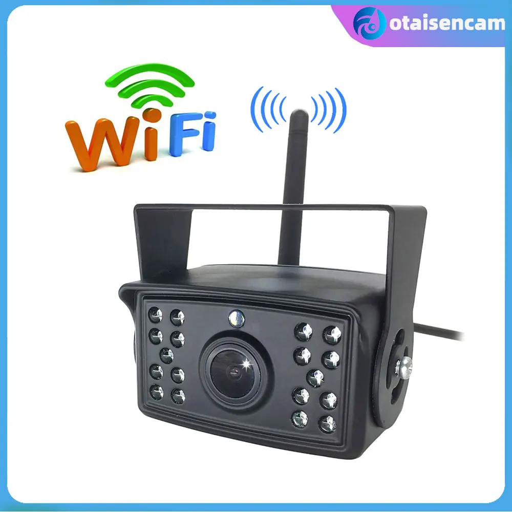 Wifi Wireless Reversing Camera 24v Bus Truck Car Hd Waterproof Infrared Night Vision Rear View Image