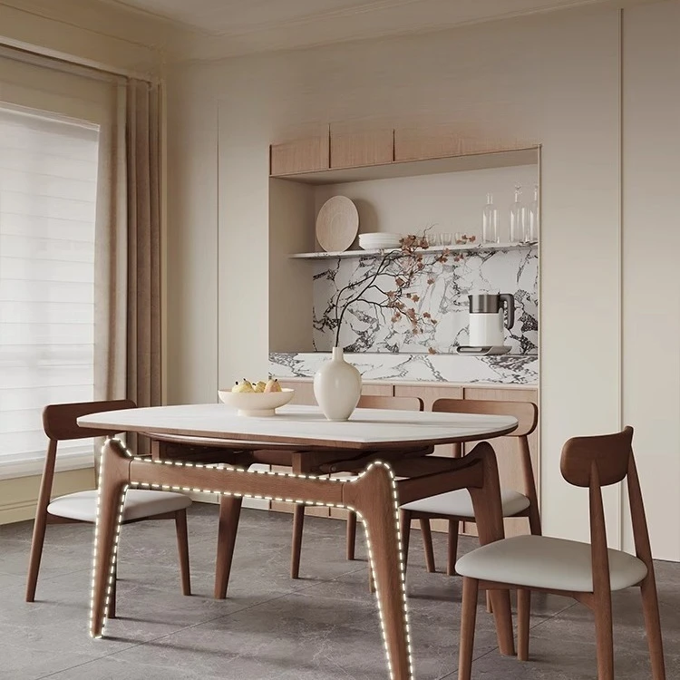 White Dining Table Nordic Marble Design Heat Resistance Dining Table Marble Minimalist Table A Manger Kitchen Furniture