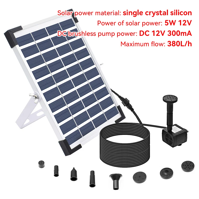 

Solar Panel Powered Water Pump Garden Sprayer Circulating Filter Aeration Fountain Pool Pond Fish Tank Rockery Water Sprinkler