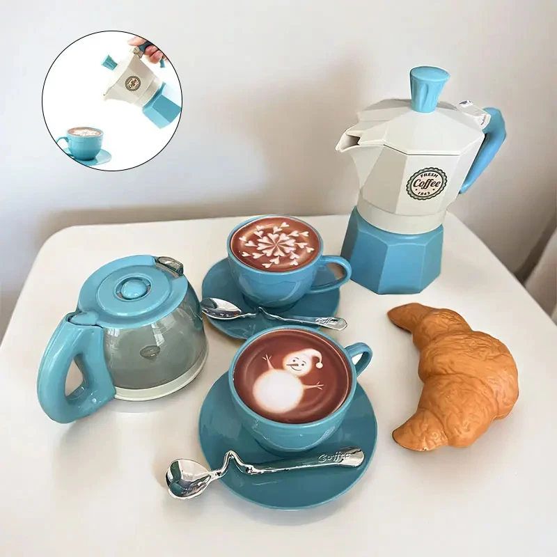 New 11PCS Coffee Tableware Set Simulated Children's Play House Outdoor Kitchen DIY Afternoon Tea Game Toys Educational Toys