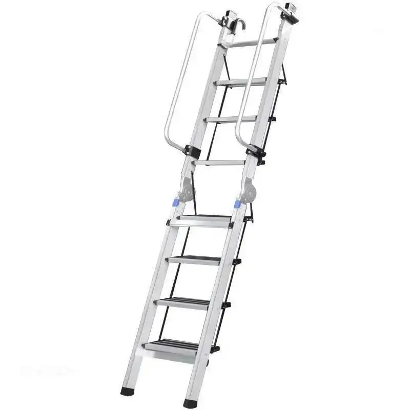 Ladder Stable Multifunctional Folding Ladders Household Thickened Aluminum Engineering Alloy Climbing Mobile Portable r H